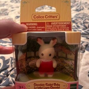 Calico Critters Chocolate Rabbit Baby Figure